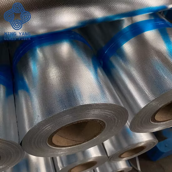 Thermal Insulation Flame Retardant Water Proof Air Duct Flexible Hose Heat Reflective Aluminum Foil Coated Glass Fiber