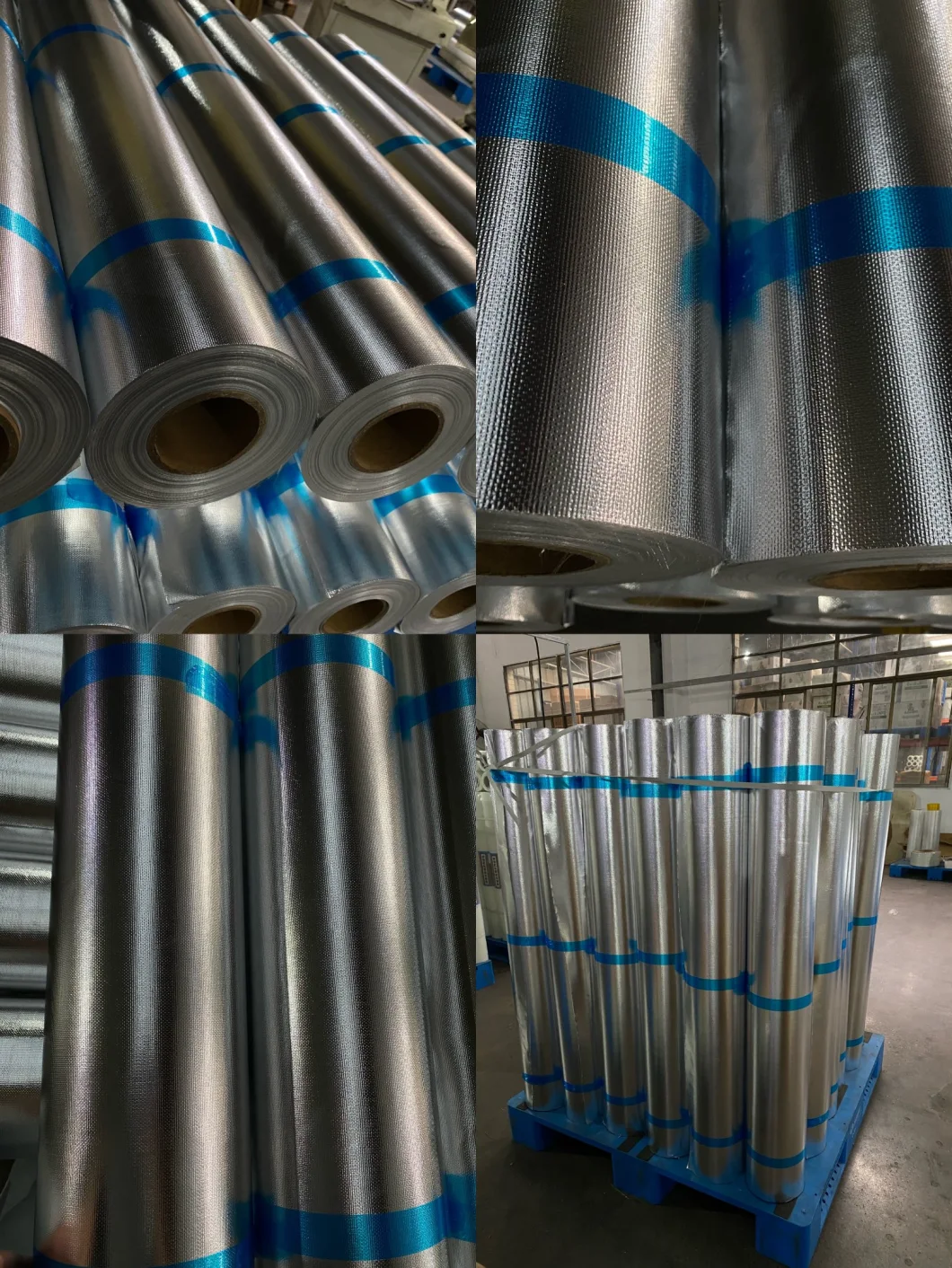 Industrial Use Fiberglass Fireproof Cloth Fabric / Tape Laminated Aluminium Foil