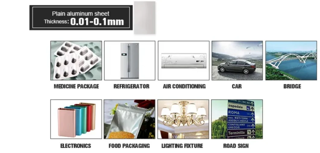 Food Grade 5-200 Microns 1060 1070 1235 3003 8011 8079 Aluminum Foil